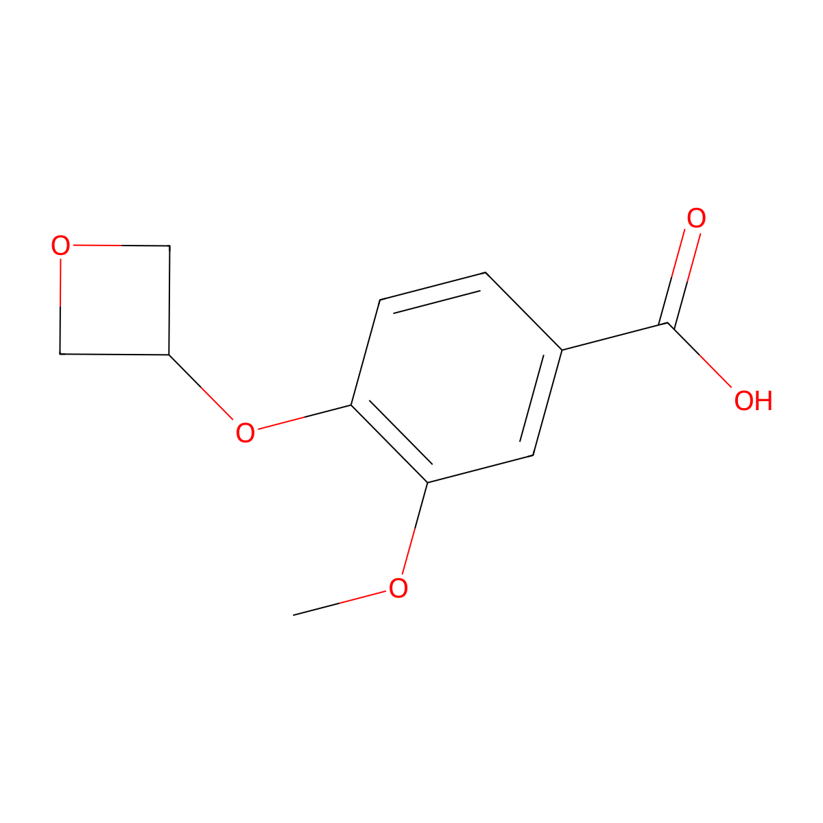 3-Methoxy-4-(oxetan-3-yloxy)benzoic acid molecular structure, CAS 1349708-72-0