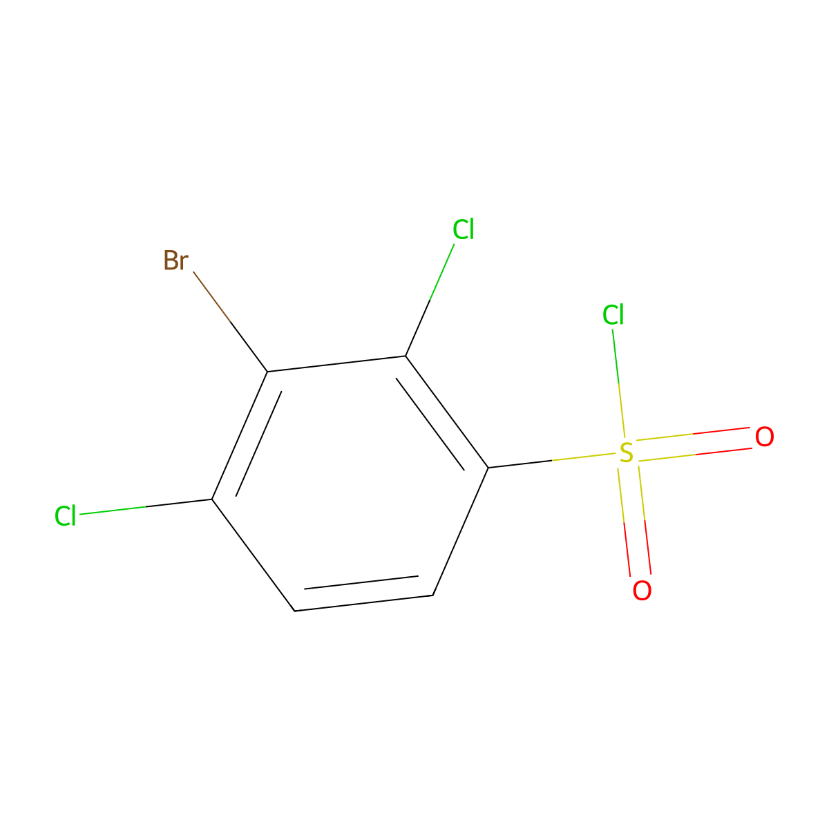 3-Bromo-2,4-dichlorobenzene-1-sulfonyl chloride molecular structure, CAS 1349708-80-0