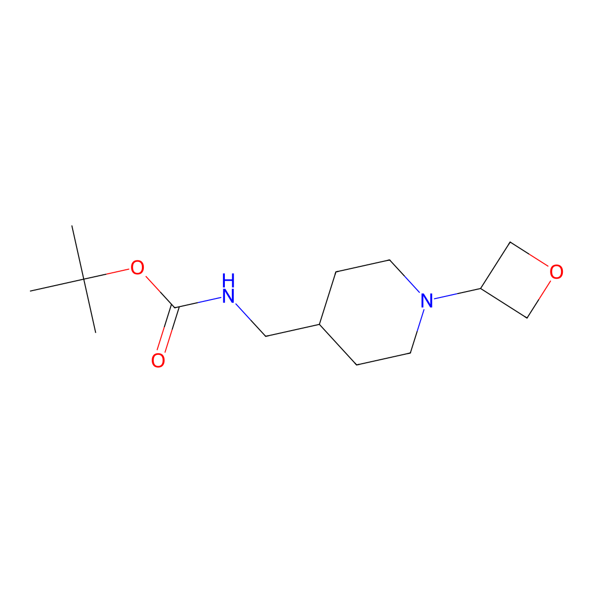 tert-Butyl {[1-oxetan-3-yl)piperidin-4-yl]methyl}carbamate molecular structure, CAS 1349708-81-1