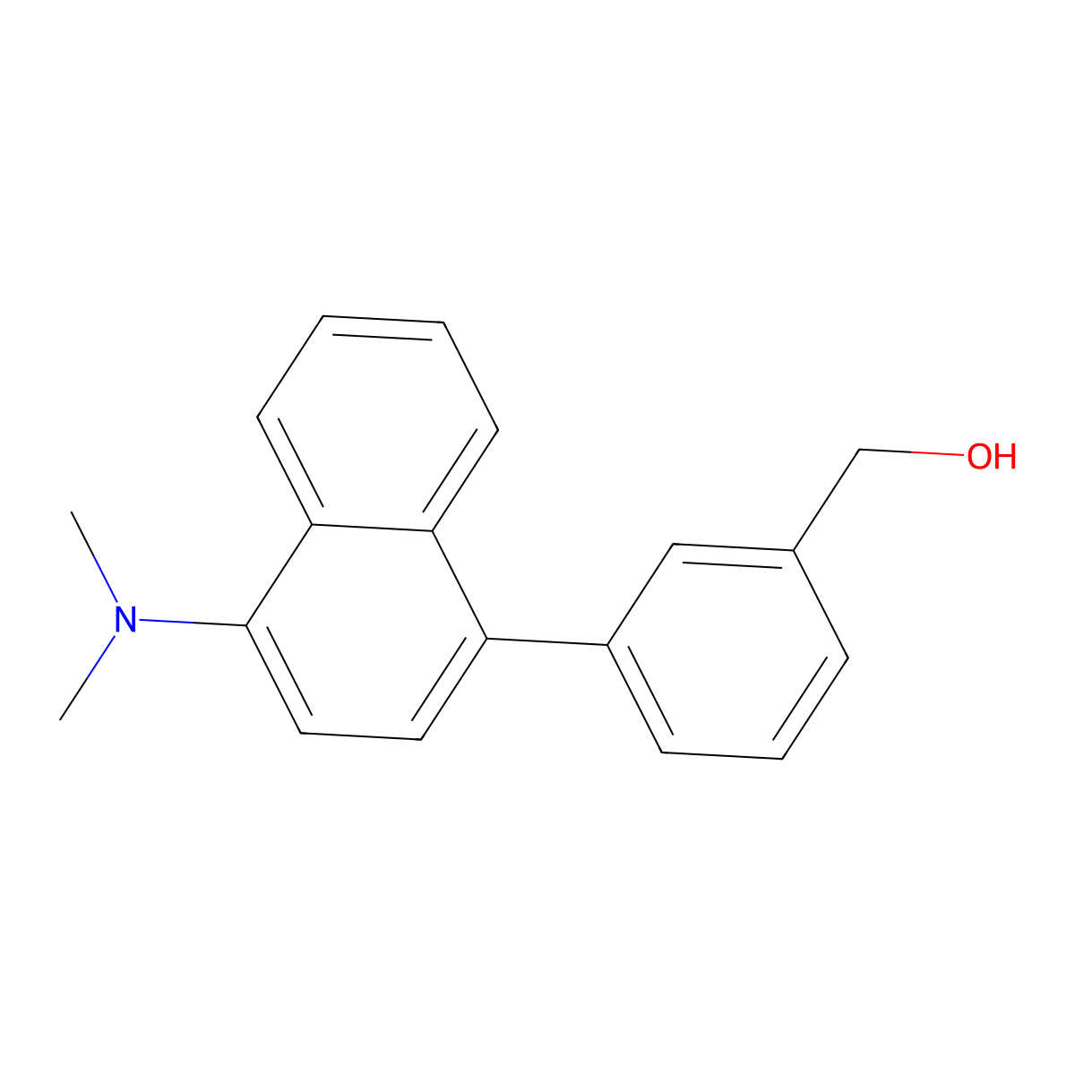 (3-(4-(Dimethylamino)naphthalen-1-yl)phenyl)methanol molecular structure, CAS 1349708-85-5
