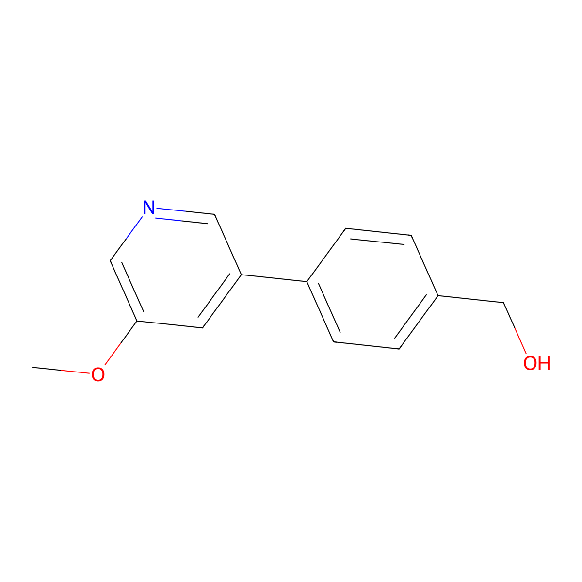 (4-(5-Methoxypyridin-3-yl)phenyl)methanol molecular structure, CAS 1349708-90-2