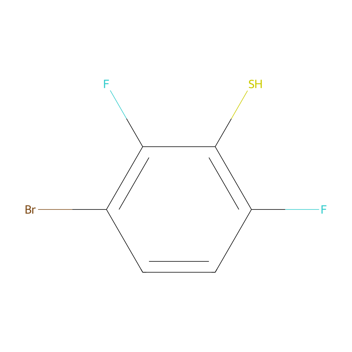 3-Bromo-2,6-difluorobenzenethiol molecular structure, CAS 1349708-96-8