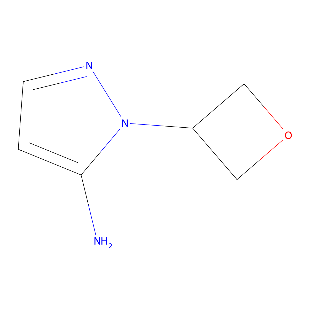 1-(oxetan-3-yl)-1H-pyrazol-5-amine molecular structure, CAS 1349708-97-9