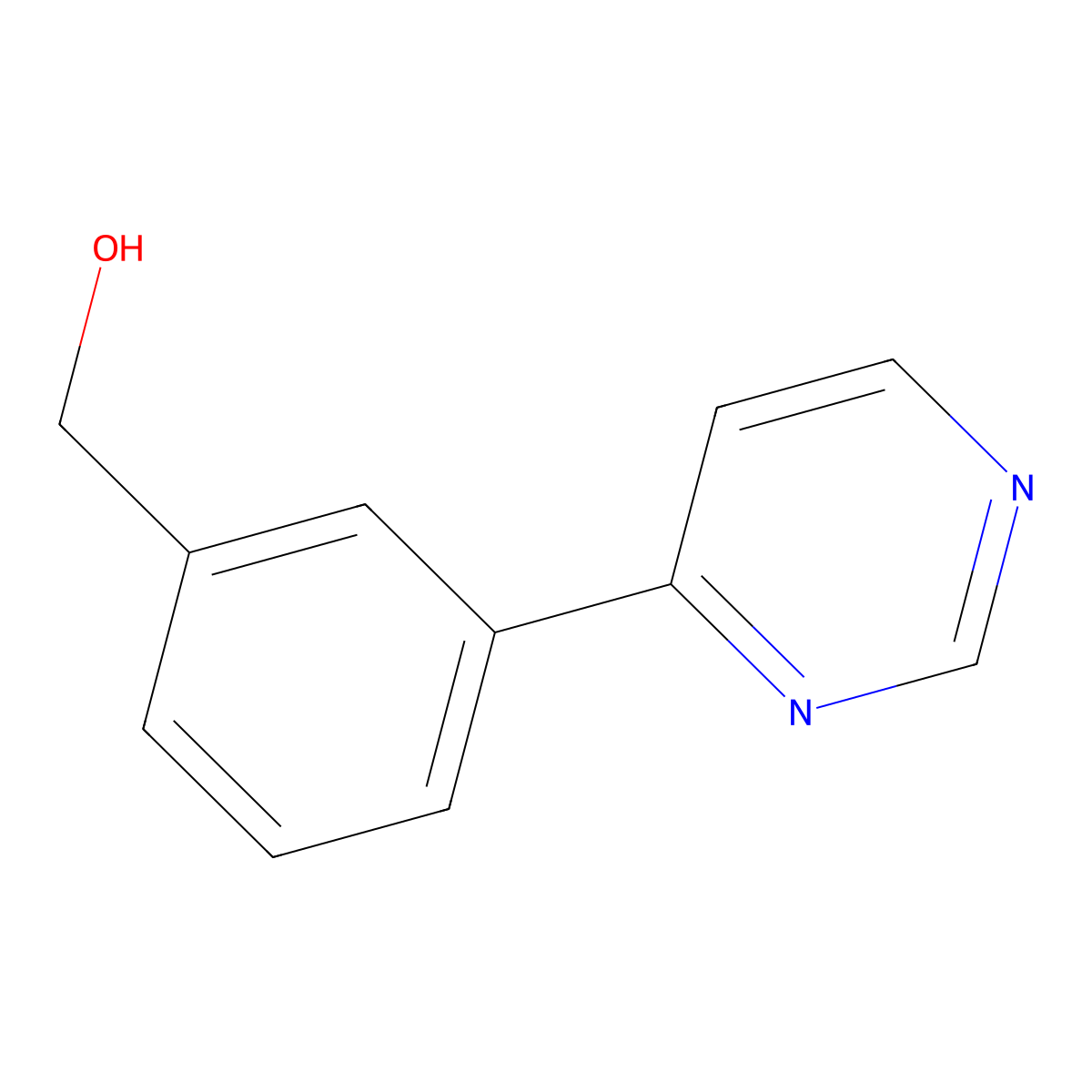 (3-(Pyrimidin-4-yl)phenyl)methanol molecular structure, CAS 1349715-48-5