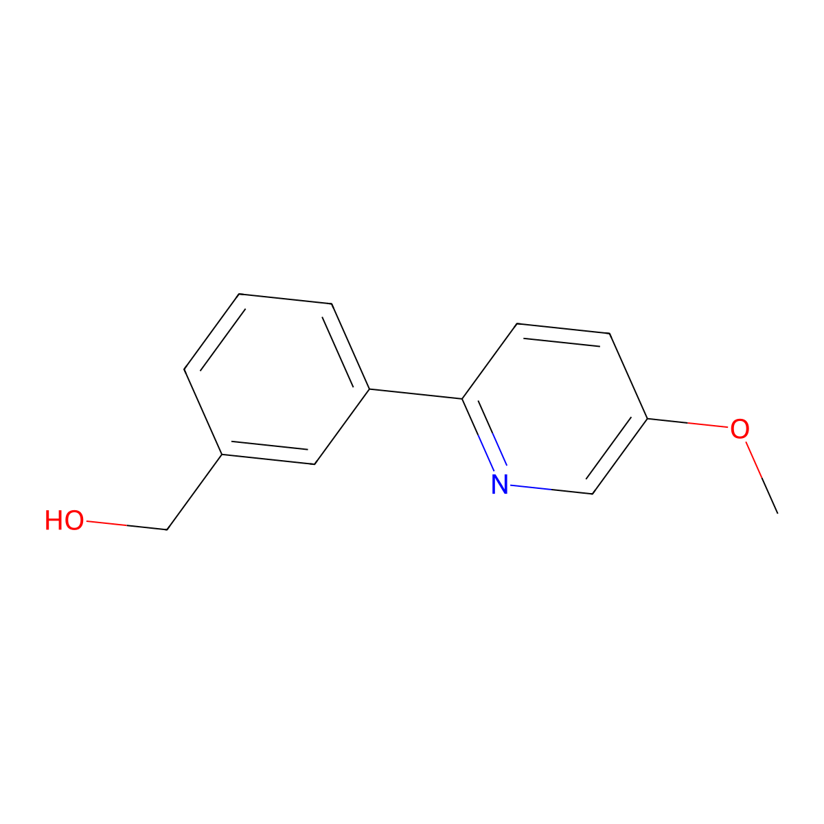 (3-(5-Methoxypyridin-2-yl)phenyl)methanol molecular structure, CAS 1349715-56-5
