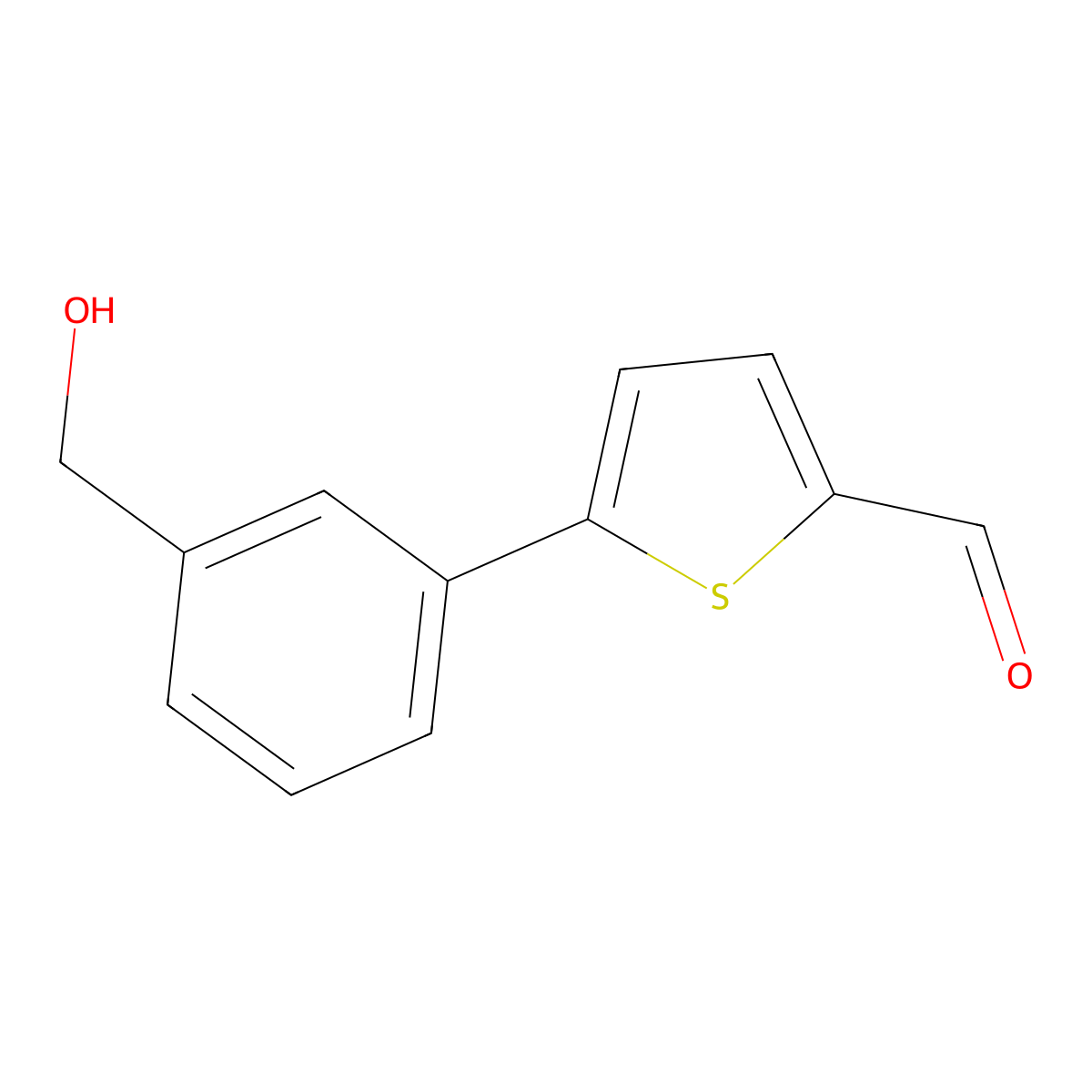 5-(3-(Hydroxymethyl)phenyl)thiophene-2-carbaldehyde molecular structure, CAS 1349715-61-2
