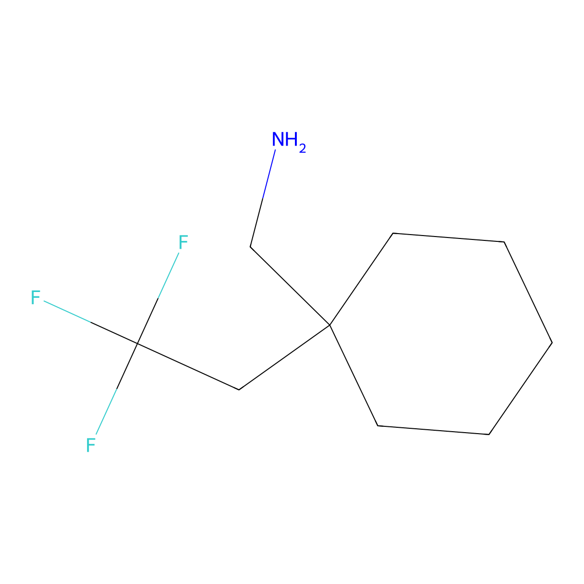 C-[1-(2,2,2-Trifluoro-ethyl)-cyclohexyl]-methyl-amine molecular structure, CAS 1349715-63-4