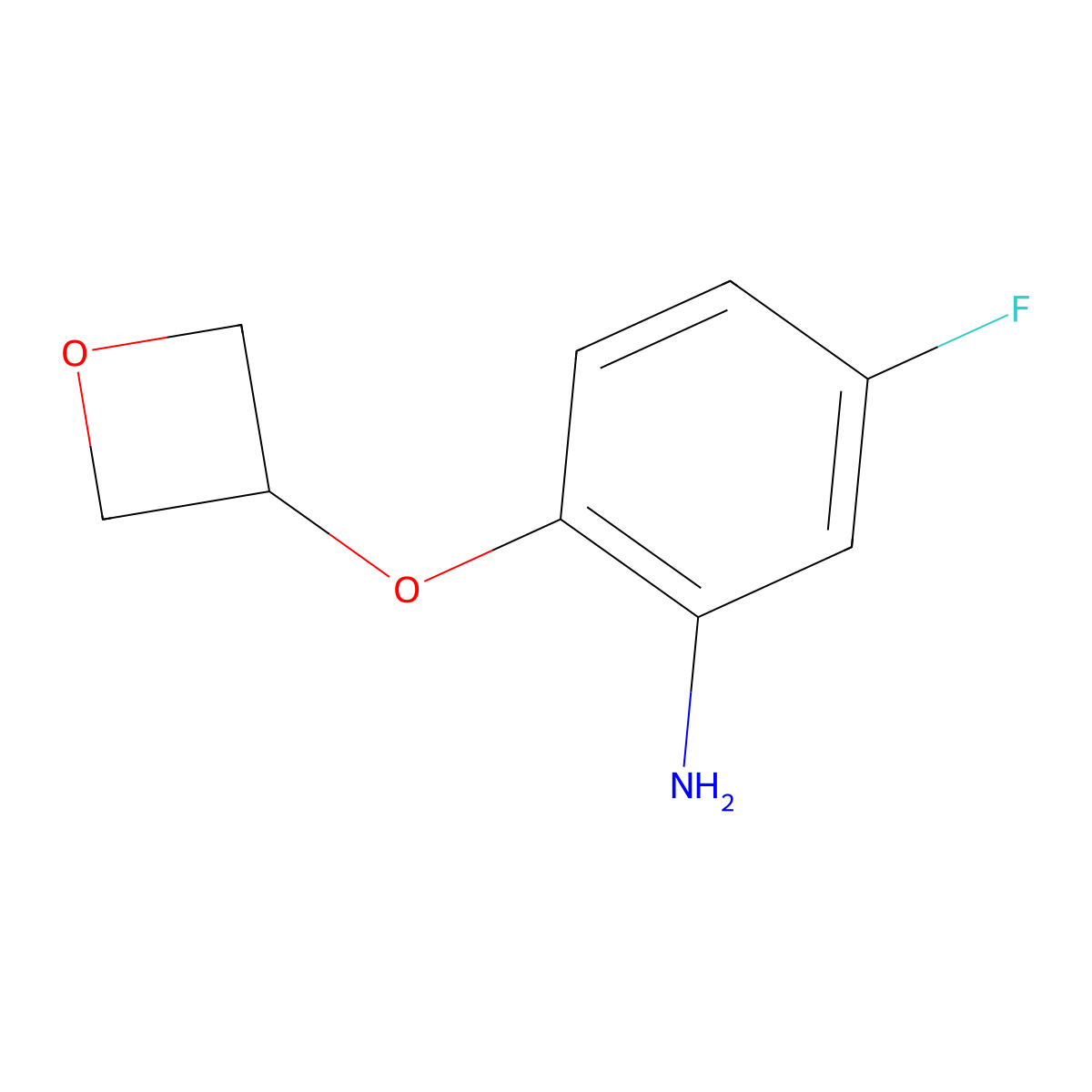 5-Fluoro-2-(oxetan-3-yloxy)aniline molecular structure, CAS 1349715-85-0