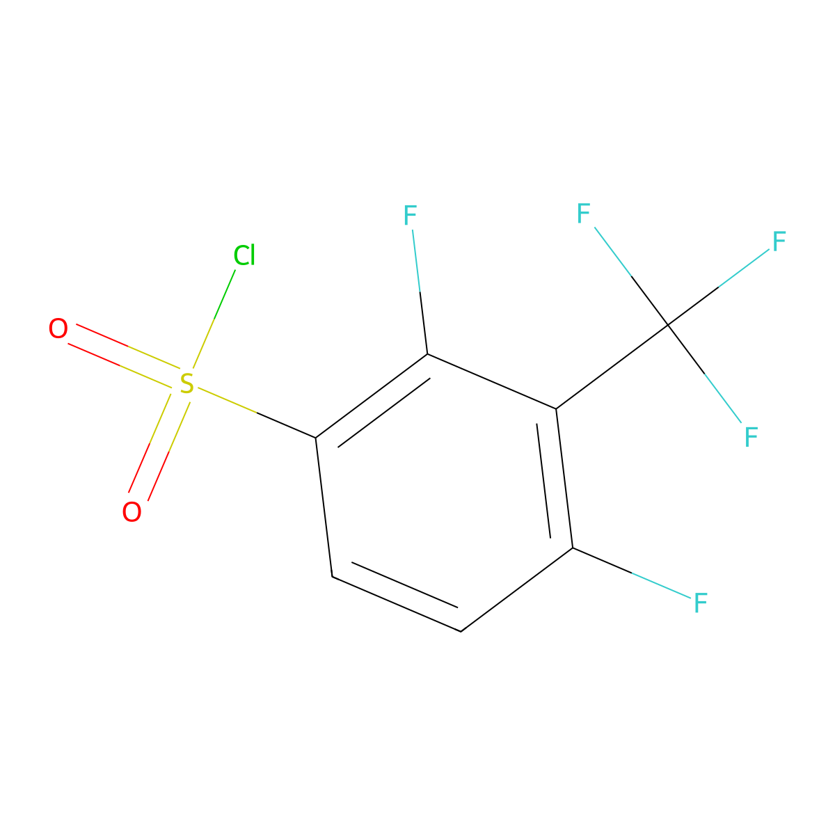 2,4-Difluoro-3-trifluoromethylbenzenesulfonyl chloride molecular structure, CAS 1349715-88-3