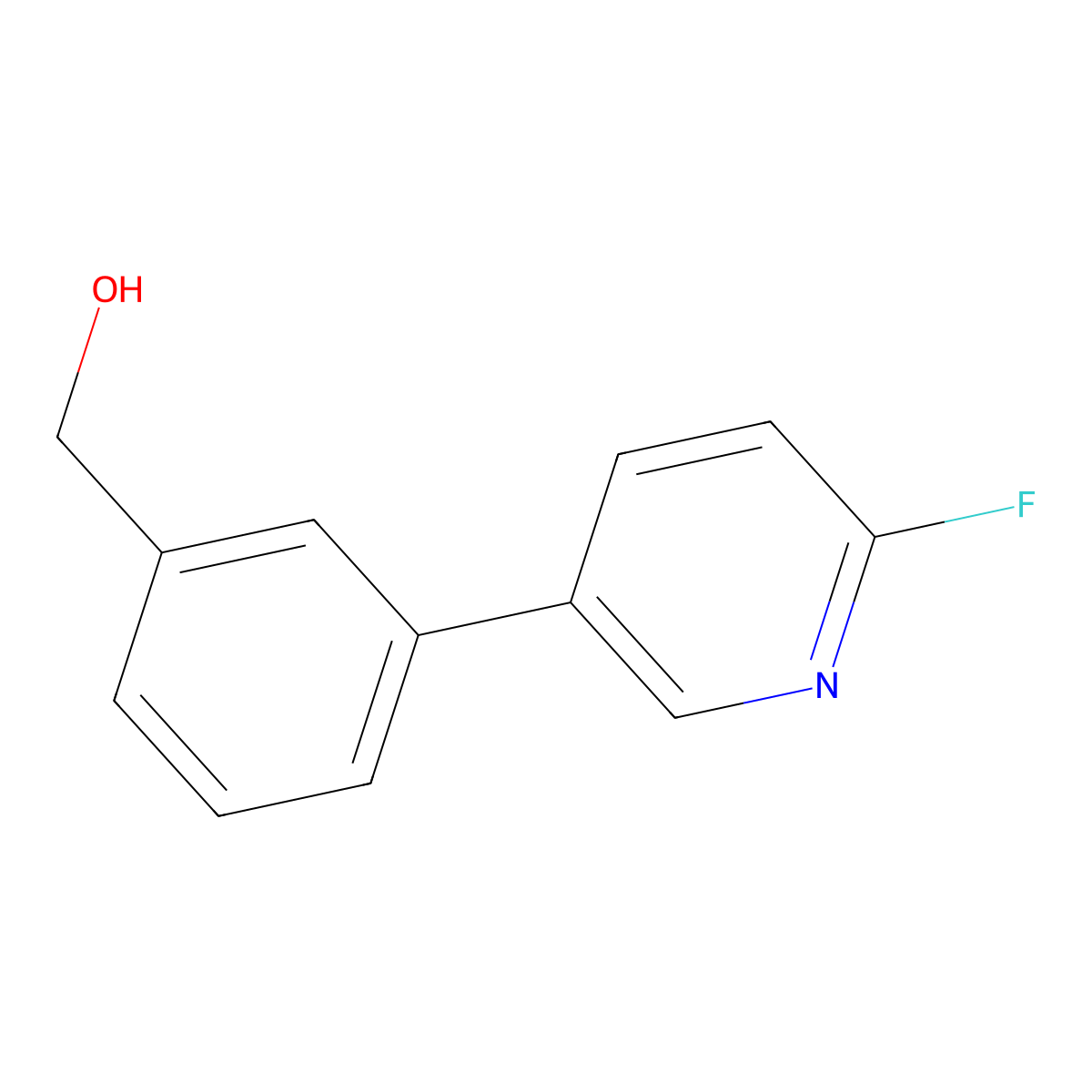 (3-(6-Fluoropyridin-3-yl)phenyl)methanol molecular structure, CAS 1349715-89-4