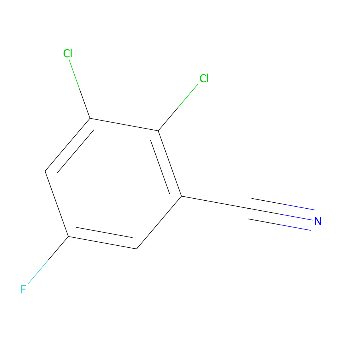 2,3-Dichloro-5-fluorobenzonitrile molecular structure, CAS 1349715-92-9