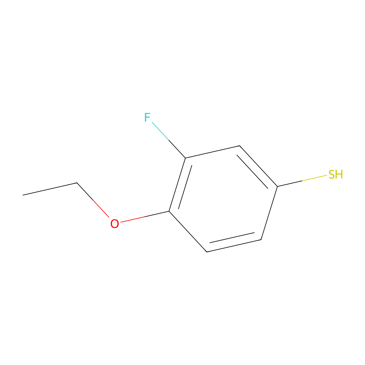 3-Fluoro-4-ethoxybenzenethiol molecular structure, CAS 1349715-94-1