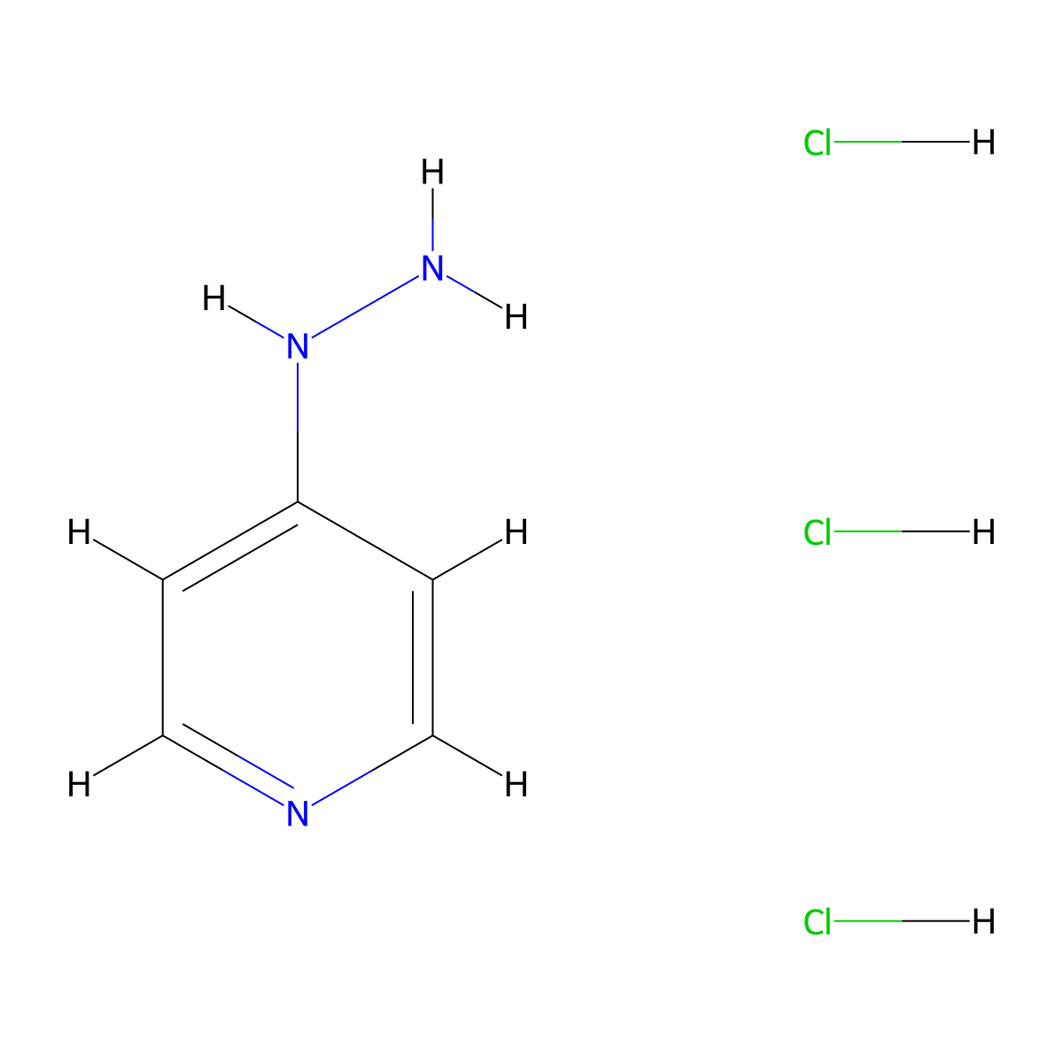4-Hydrazinylpyridine trihydrochloride molecular structure, CAS 1349715-98-5