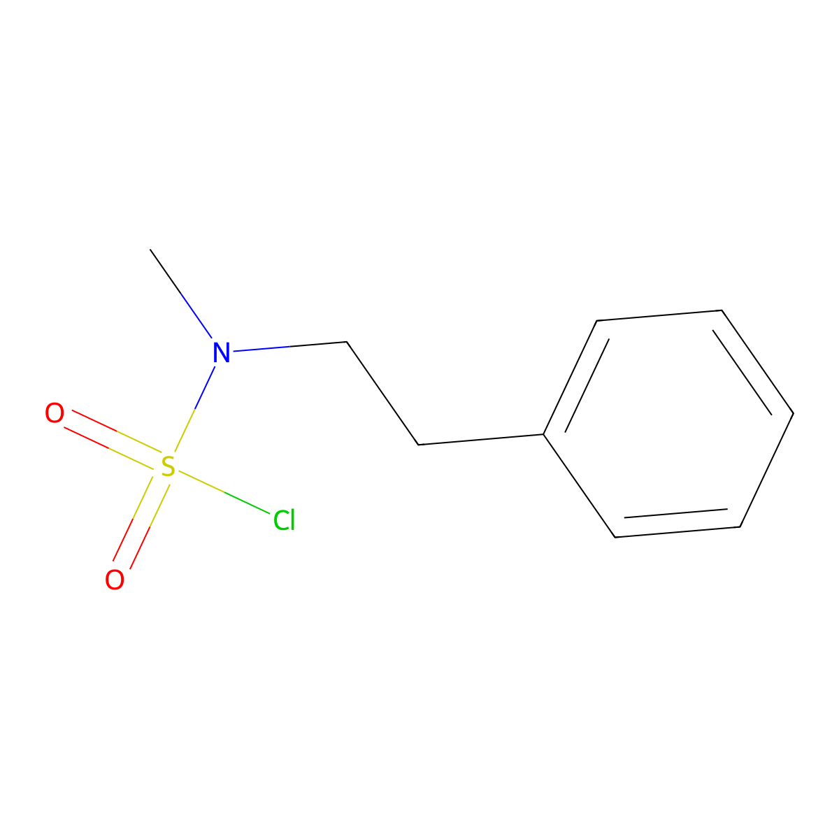 N-methyl-N-(2-phenylethyl)sulfamoyl chloride molecular structure, CAS 1349715-99-6
