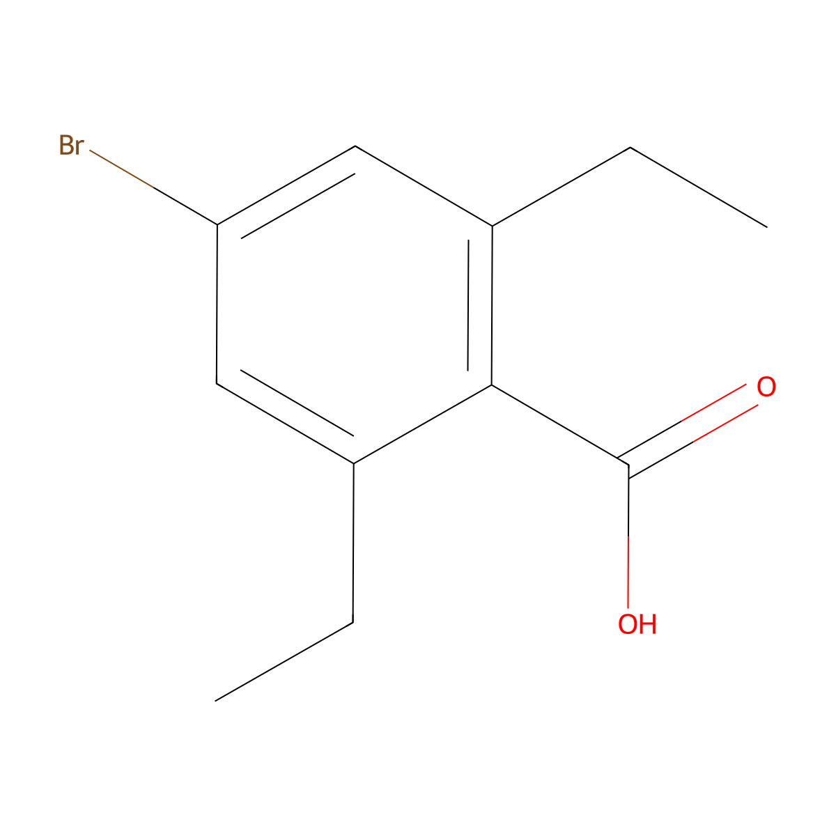 4-Bromo-2,6-diethylbenzoic acid molecular structure, CAS 1349716-04-6