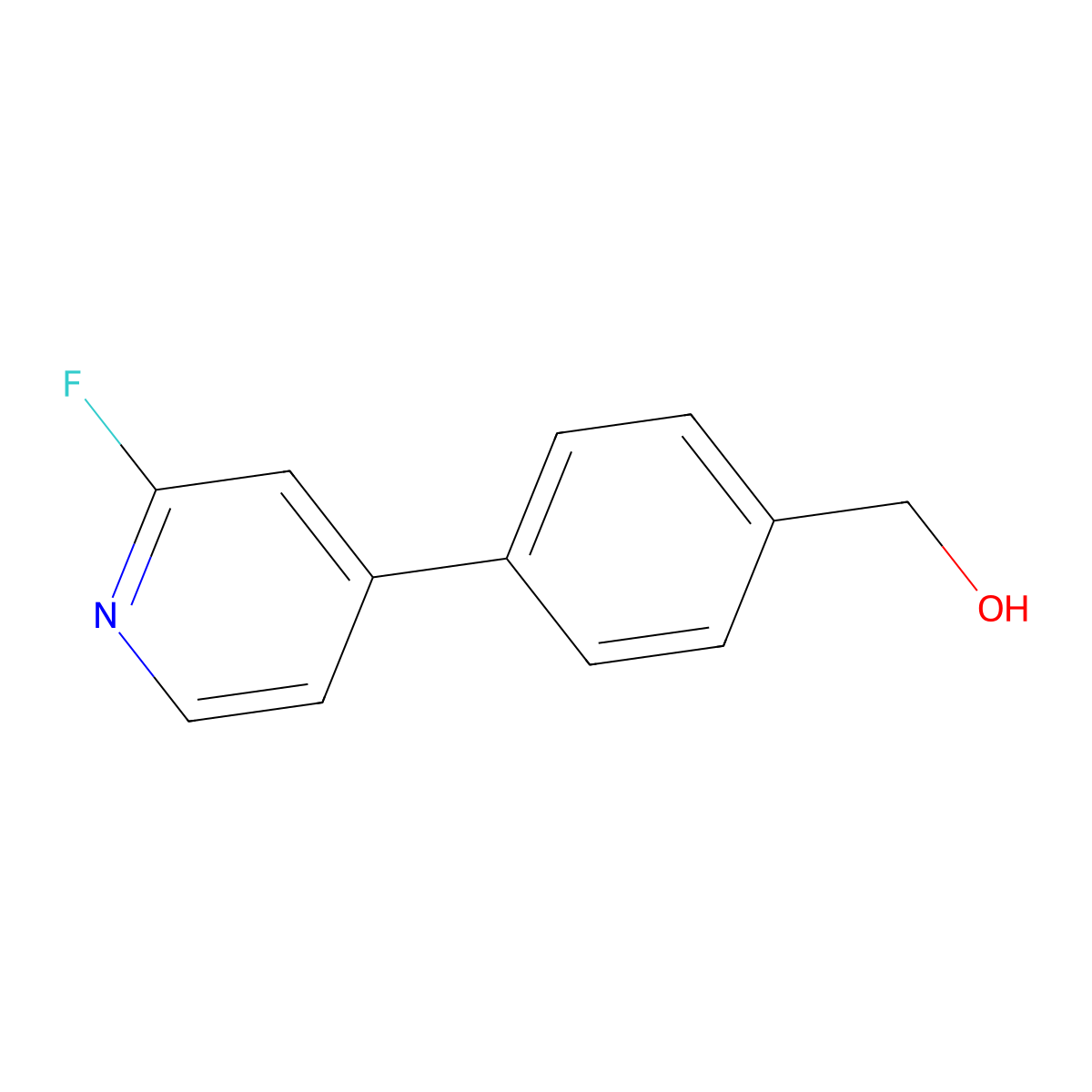 (4-(2-Fluoropyridin-4-yl)phenyl)methanol molecular structure, CAS 1349716-07-9