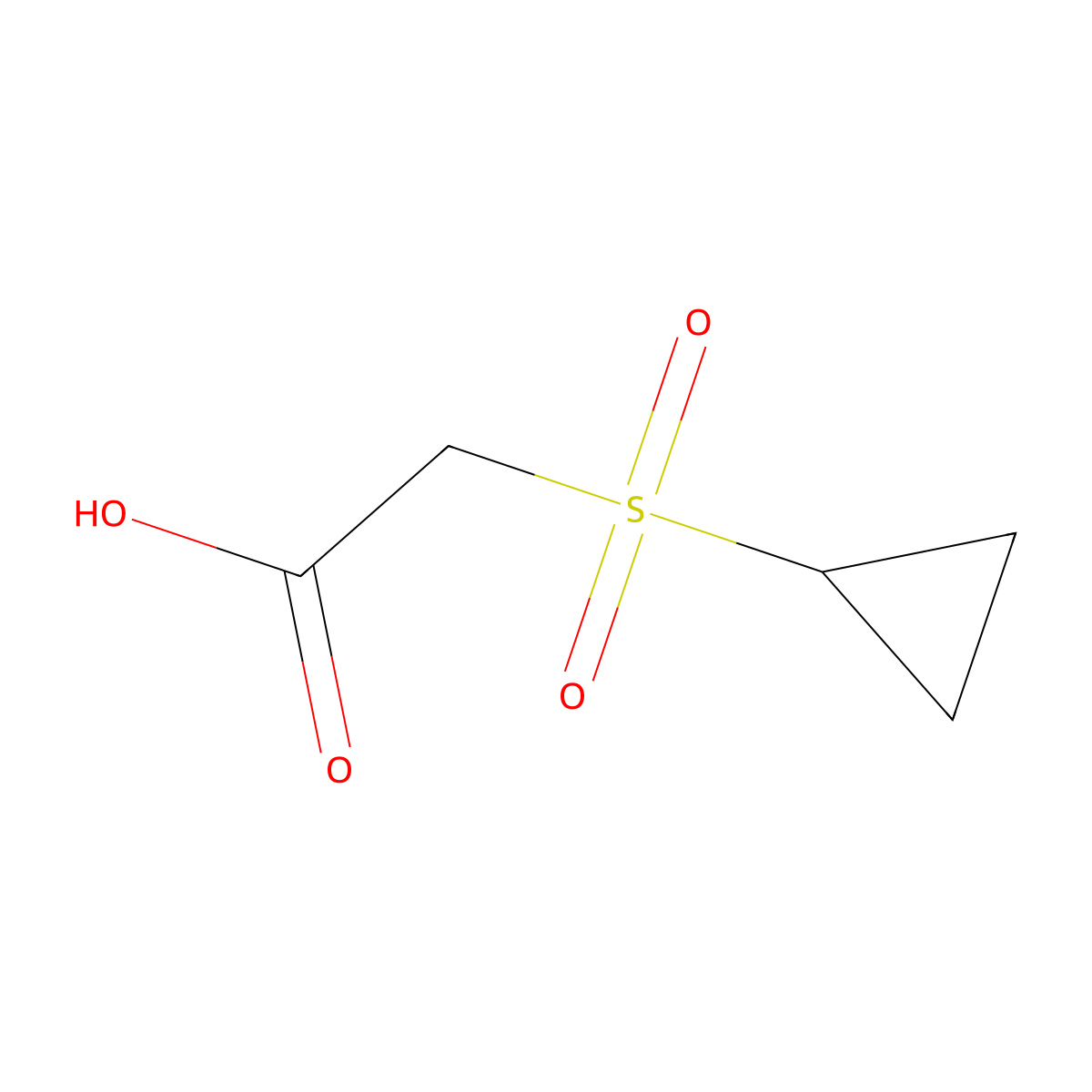 2-(Cyclopropanesulfonyl)acetic acid molecular structure, CAS 1349716-17-1
