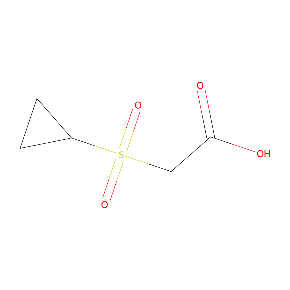 2-(Cyclopropanesulfonyl)acetic acid molecular structure, CAS 1349716-17-1