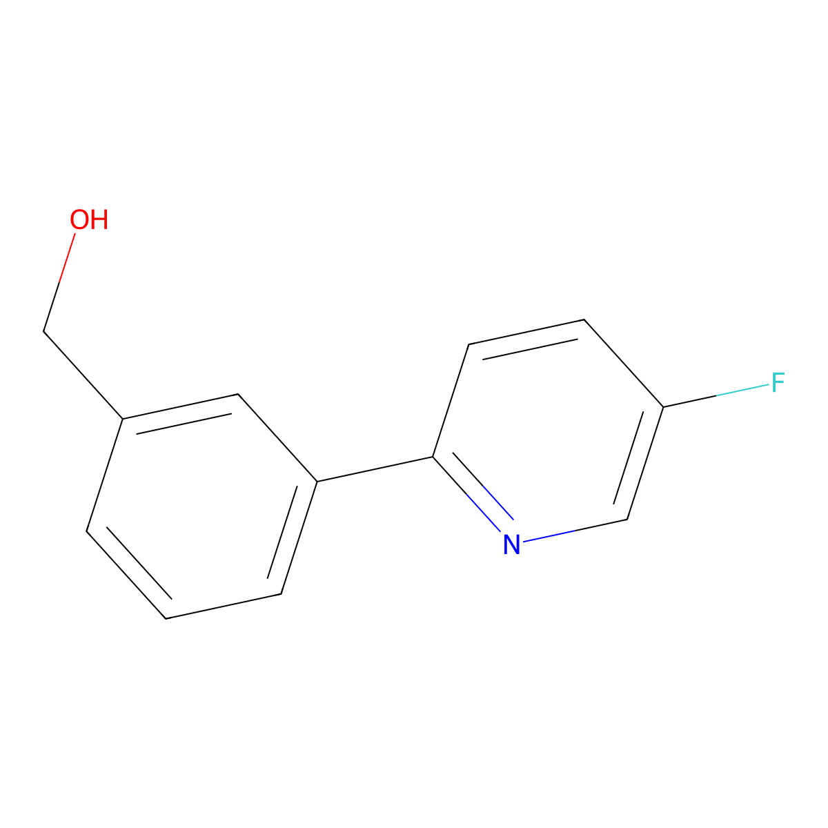 (3-(5-Fluoropyridin-2-yl)phenyl)methanol molecular structure, CAS 1349716-24-0
