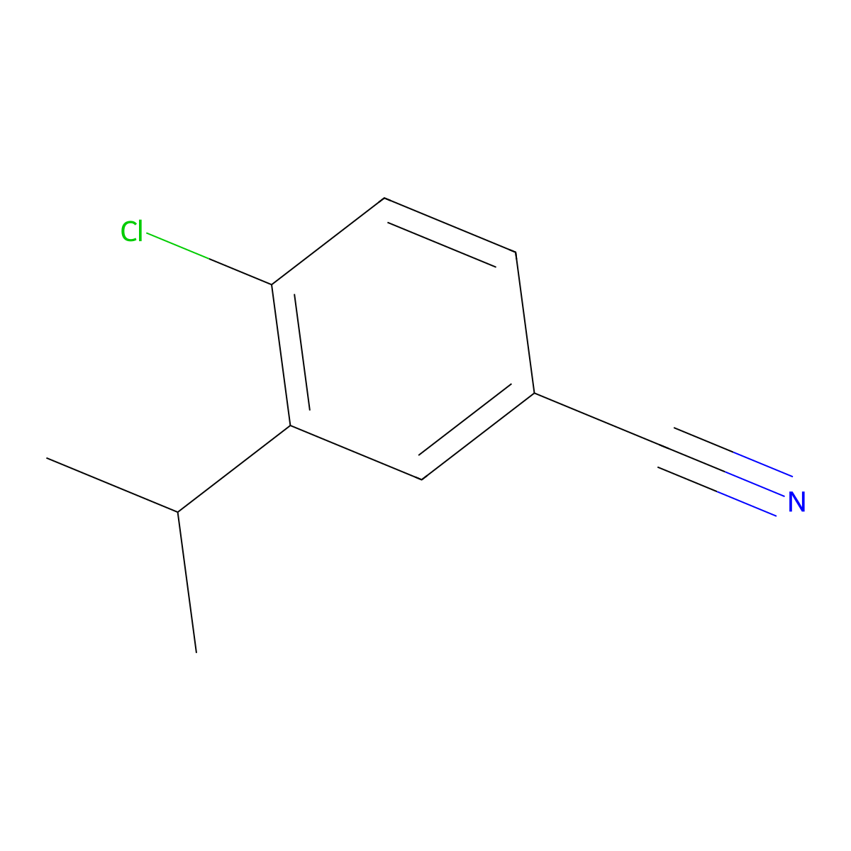 4-Chloro-3-isopropylbenzonitrile molecular structure, CAS 1349716-25-1
