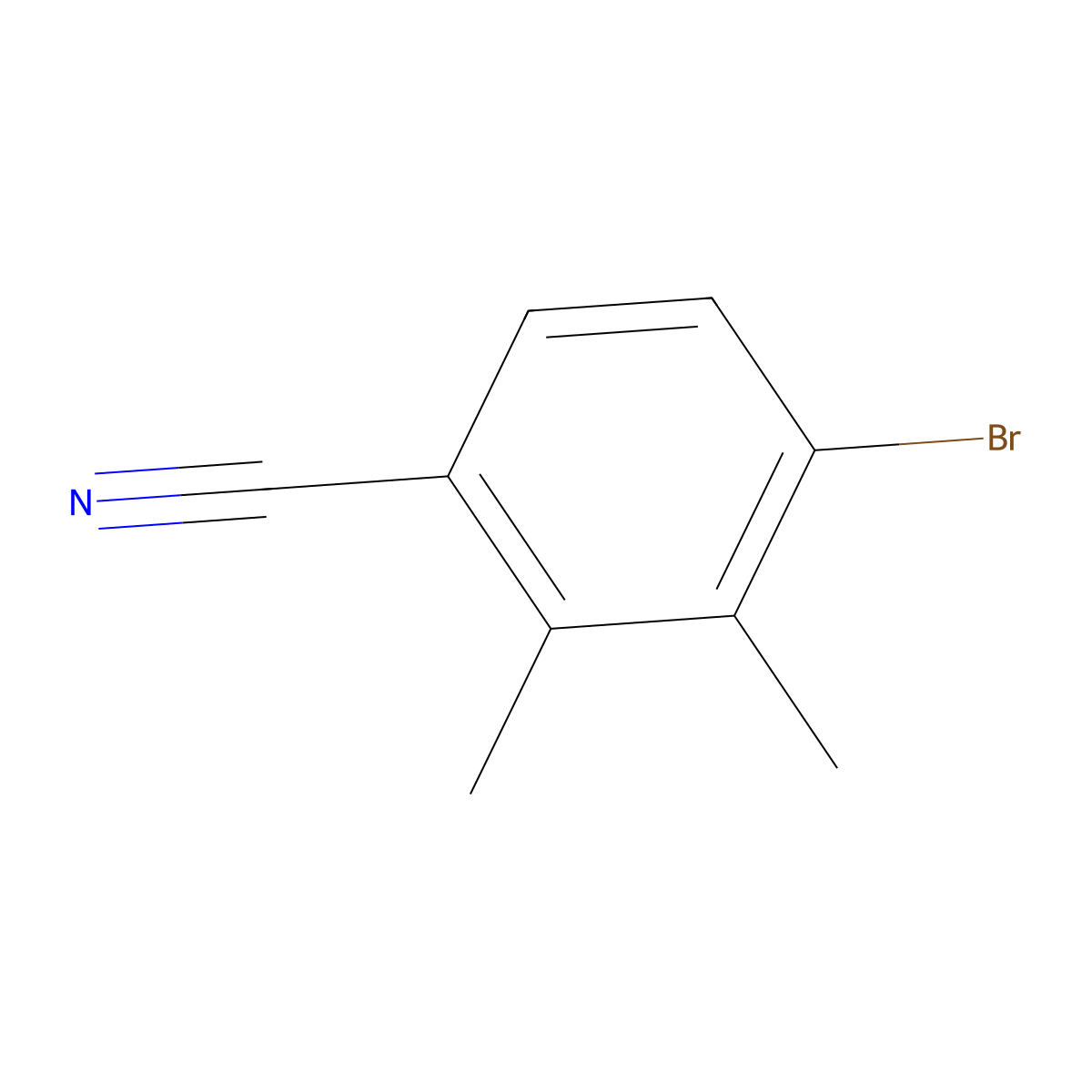 4-Bromo-2,3-dimethylbenzonitrile molecular structure, CAS 1349716-30-8
