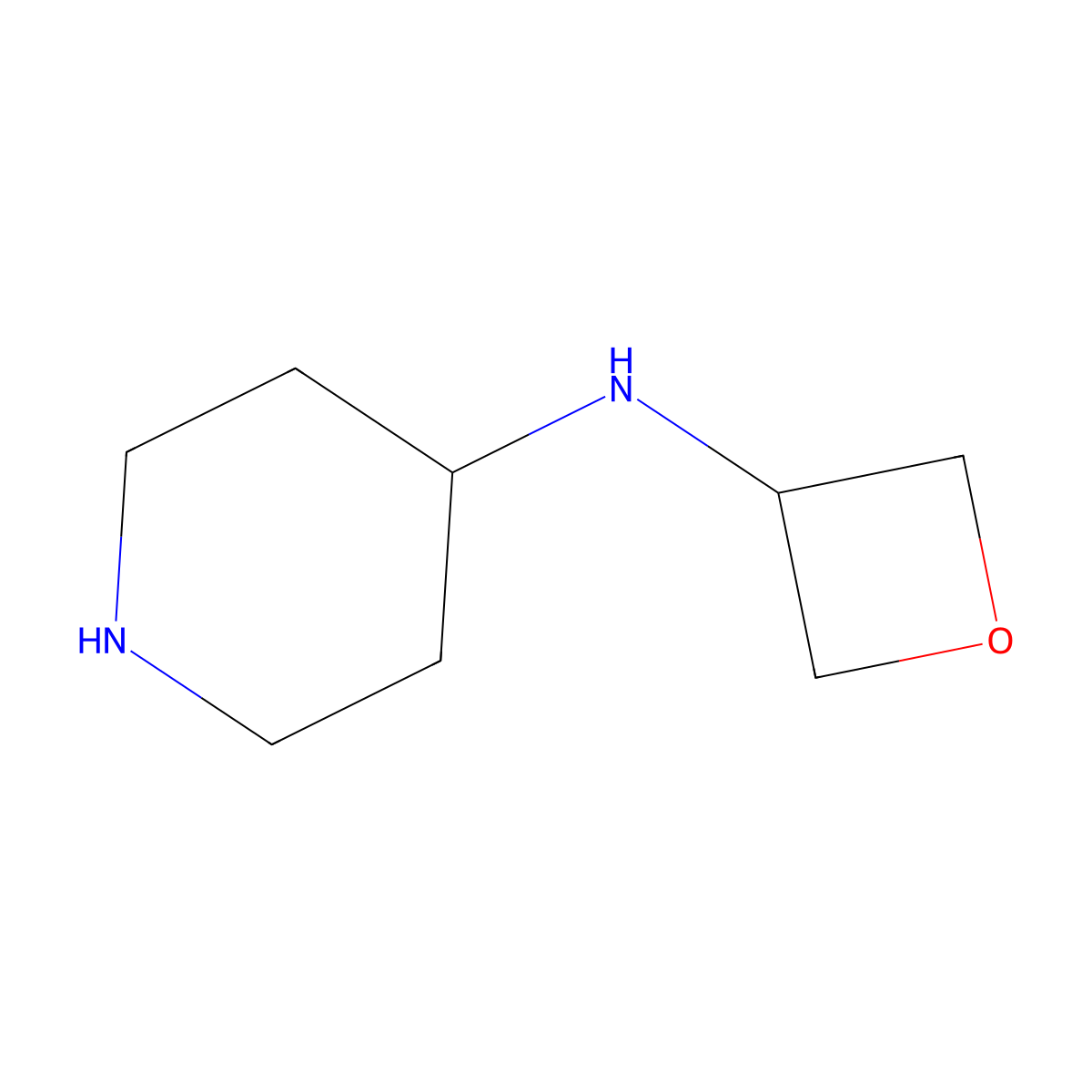 N-(Oxetan-3-yl)piperidin-4-amine molecular structure, CAS 1349716-31-9
