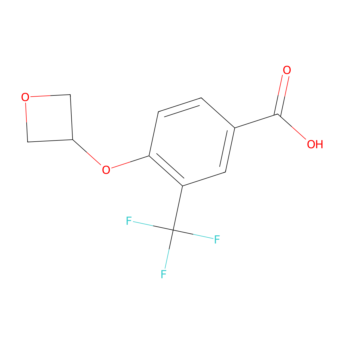4-(Oxetan-3-yloxy)-3-(trifluoromethyl)benzoic acid molecular structure, CAS 1349716-44-4