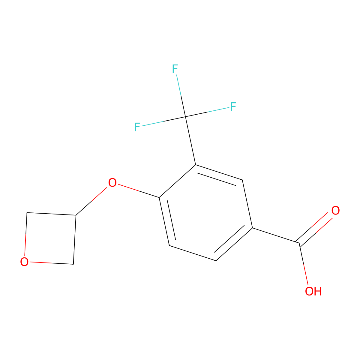 4-(Oxetan-3-yloxy)-3-(trifluoromethyl)benzoic acid molecular structure, CAS 1349716-44-4
