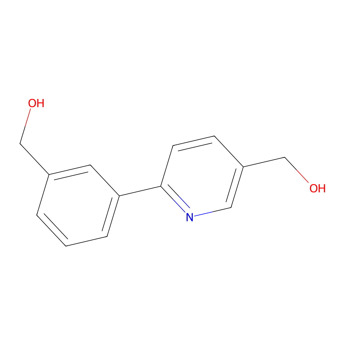 3-(5-Hydroxymethyl)pyridin-2-yl)benzyl alcohol molecular structure, CAS 1349716-54-6
