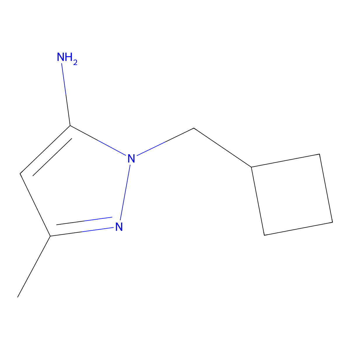 2-Cyclobutylmethyl-5-methyl-2H-pyrazol-3-ylamine molecular structure, CAS 1349716-57-9