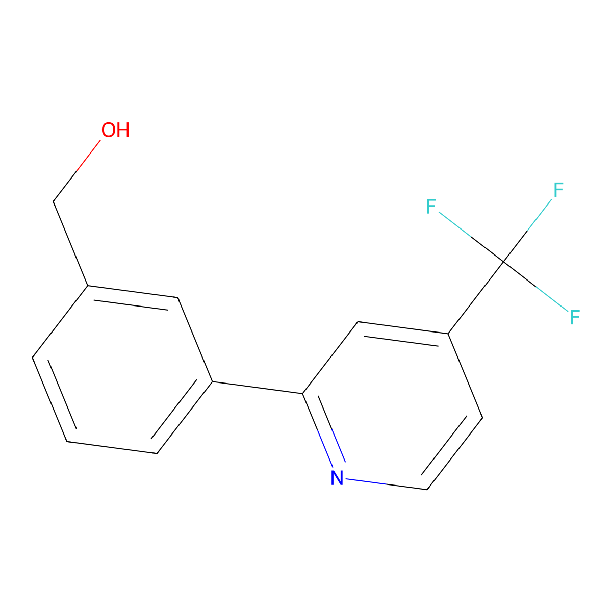 3-(4-Trifluoromethyl)pyrdin-2-yl)-benzyl alcohol molecular structure, CAS 1349716-66-0