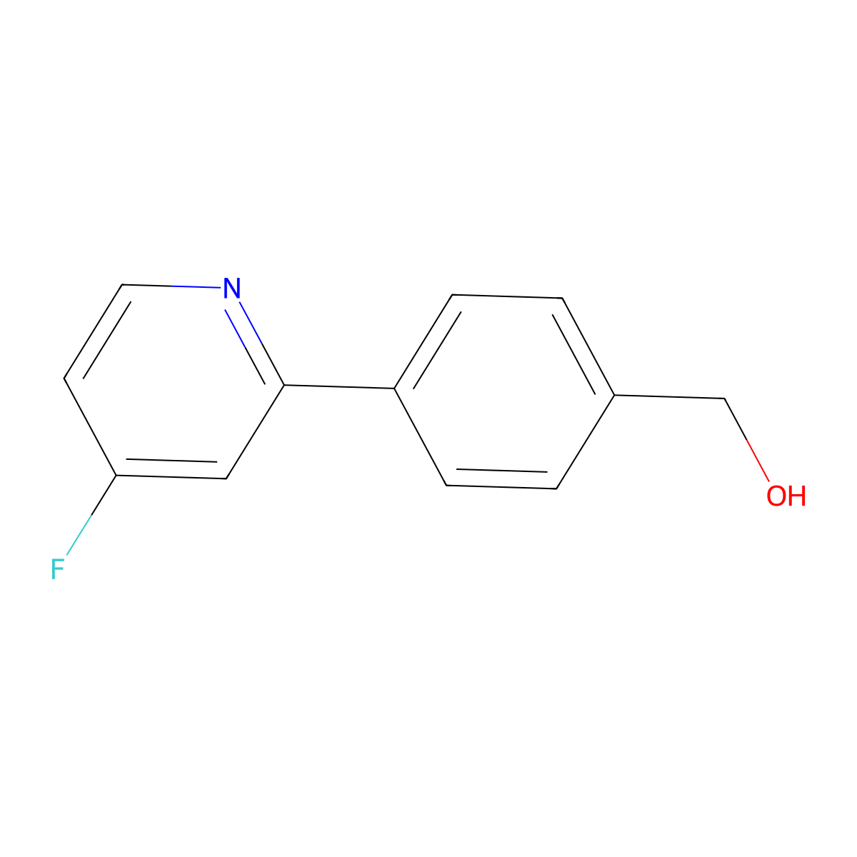 (4-(4-Fluoropyridin-2-yl)phenyl)methanol molecular structure, CAS 1349716-68-2