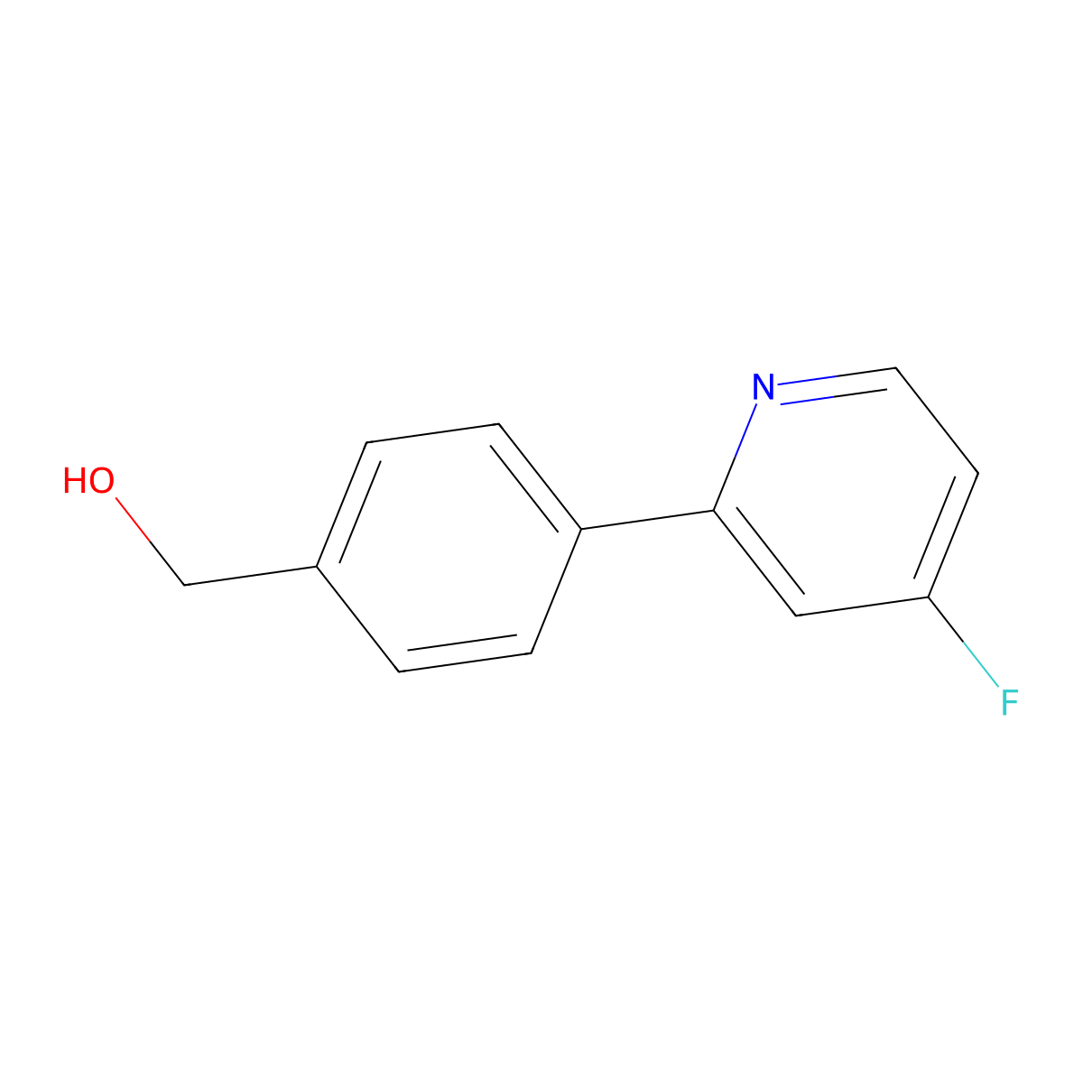 (4-(4-Fluoropyridin-2-yl)phenyl)methanol molecular structure, CAS 1349716-68-2