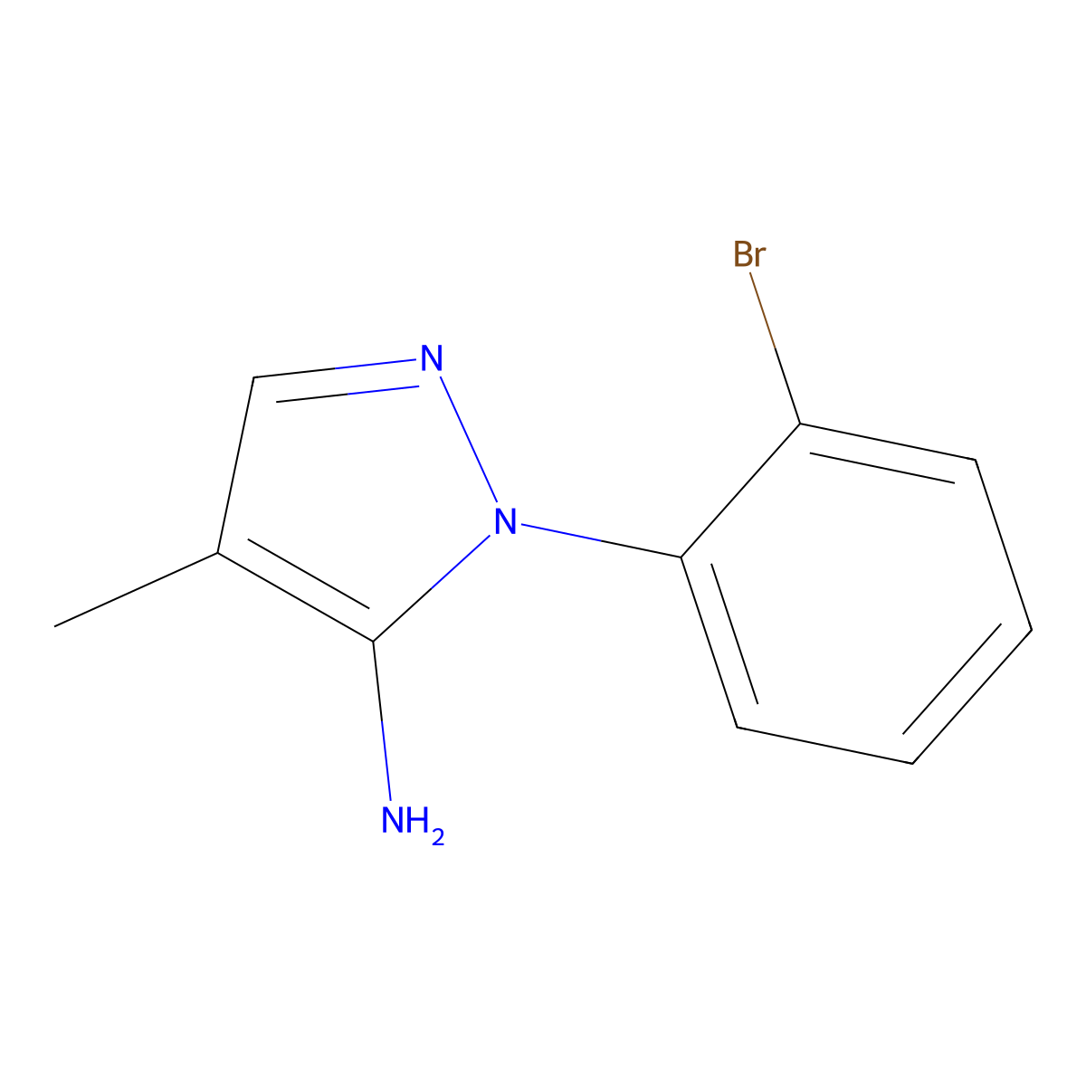 1-(2-Bromophenyl)-4-methyl-1H-pyrazol-5-amine molecular structure, CAS 1349716-69-3