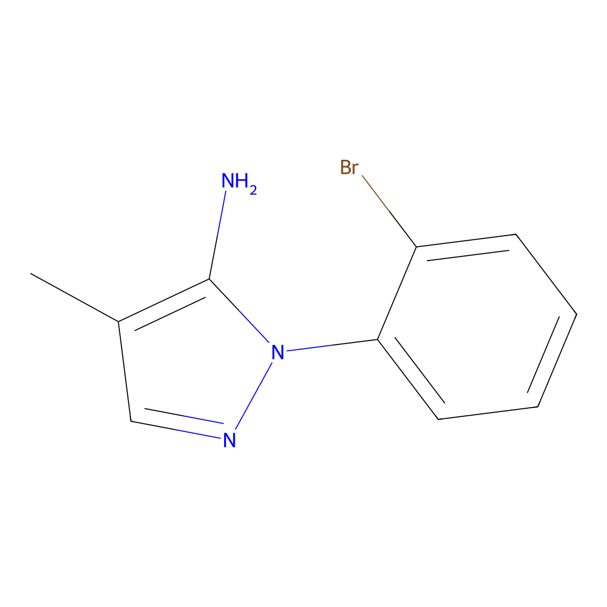 1-(2-Bromophenyl)-4-methyl-1H-pyrazol-5-amine molecular structure, CAS 1349716-69-3