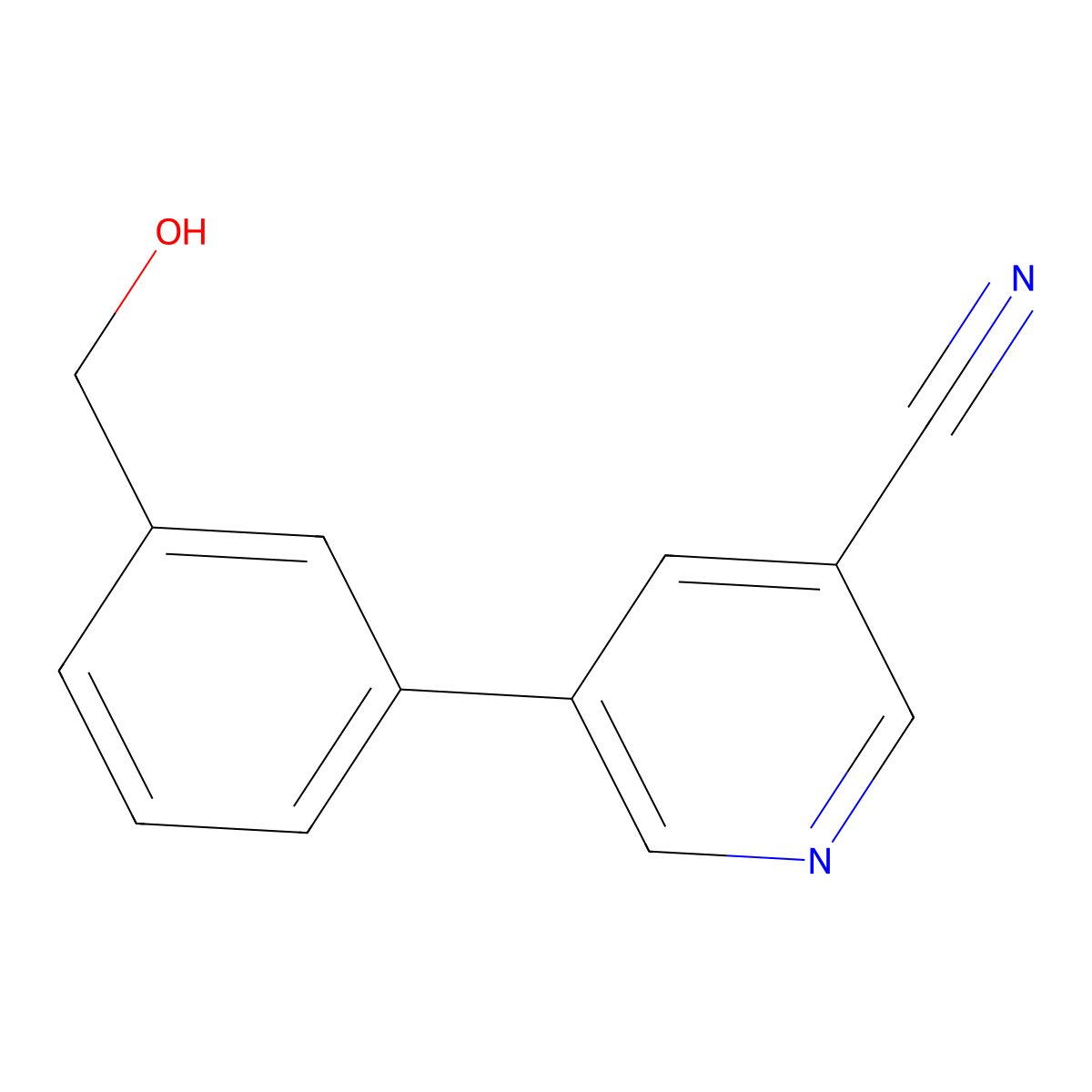 5-(3-(Hydroxymethyl)phenyl)nicotinonitrile molecular structure, CAS 1349716-70-6