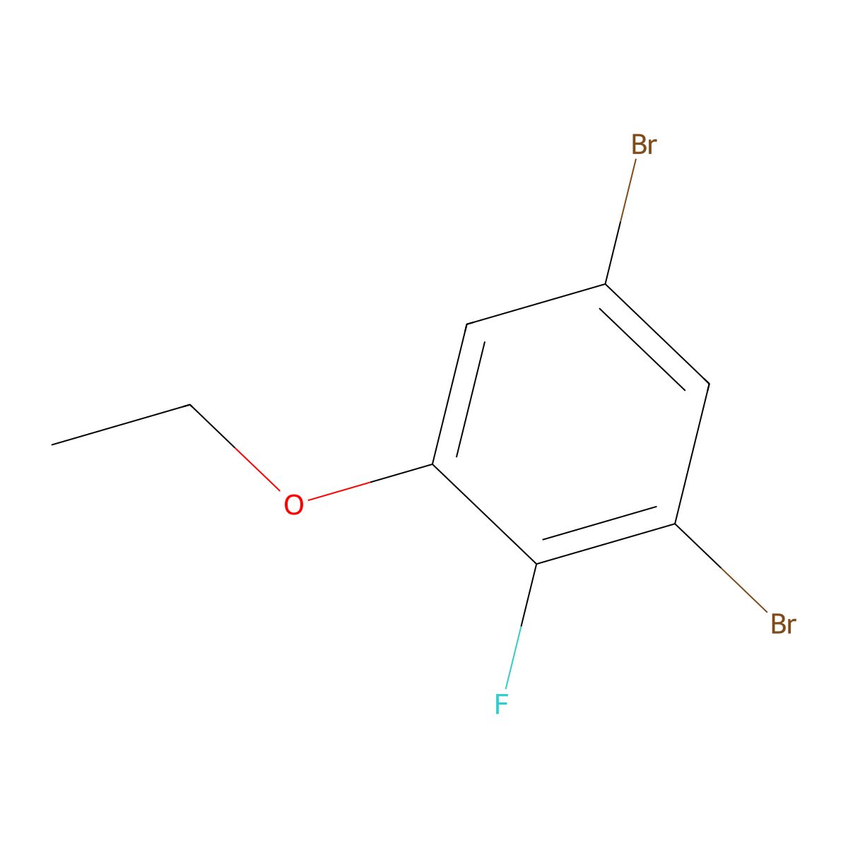 1,5-Dibromo-3-ethoxy-2-fluorobenzene molecular structure, CAS 1349716-79-5