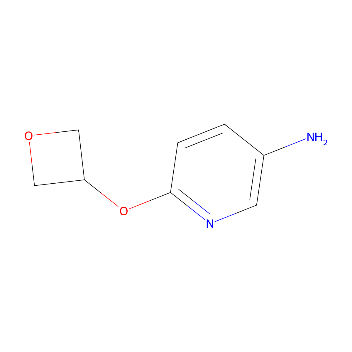 6-(Oxetan-3-yloxy)pyridin-3-amine molecular structure, CAS 1349716-84-2