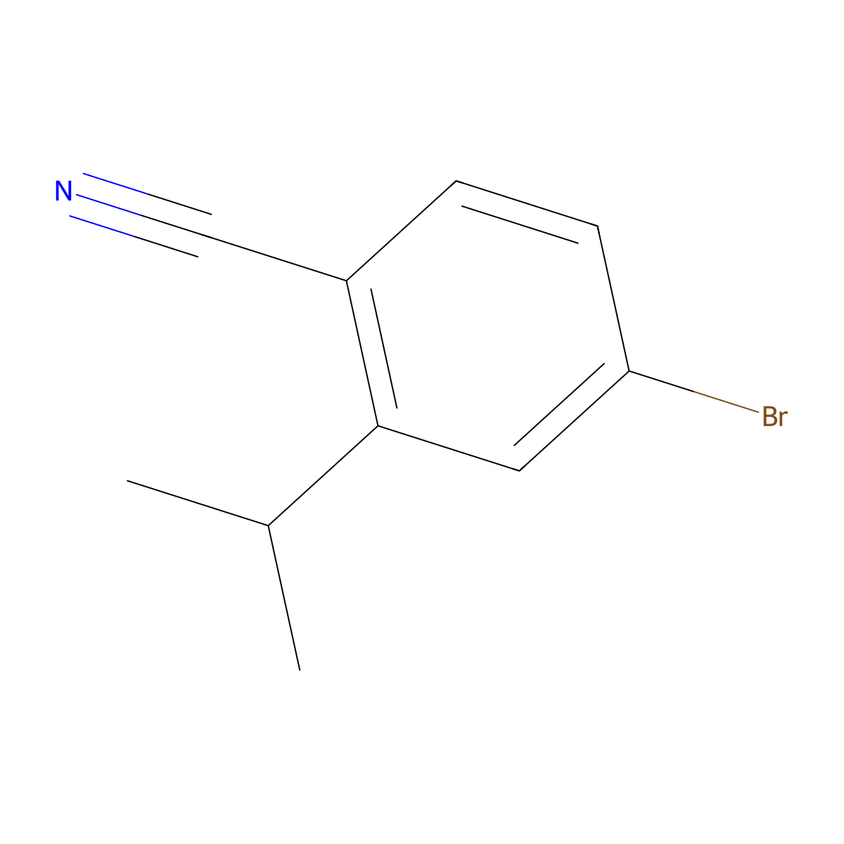 4-Bromo-2-(propan-2-yl)benzonitrile molecular structure, CAS 1349717-06-1
