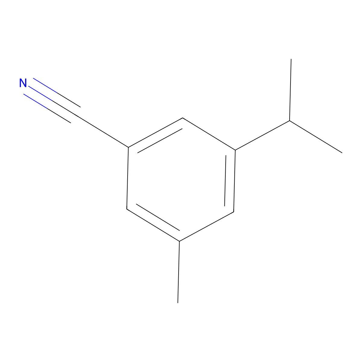 5-Isopropyl-3-methylbenzonitrile molecular structure, CAS 1349717-12-9