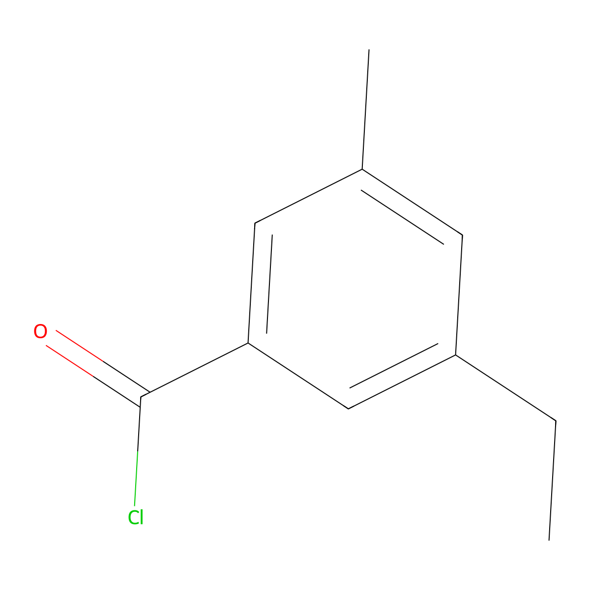 5-Ethyl-3-methylbenzoyl chloride molecular structure, CAS 1349717-16-3