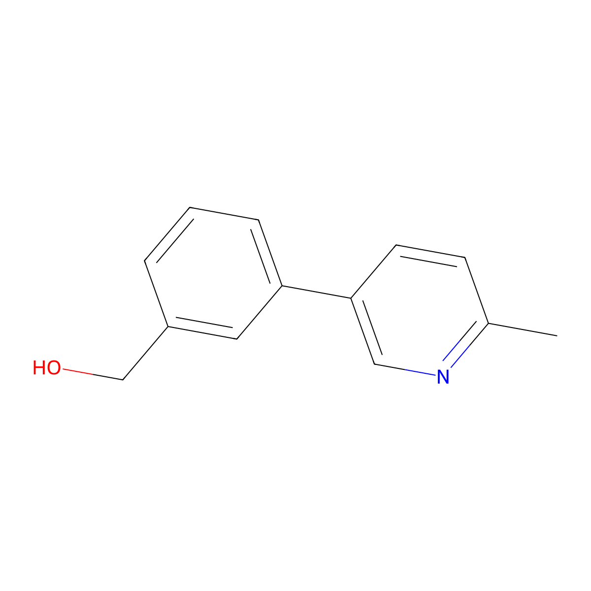 (3-(6-Methylpyridin-3-yl)phenyl)methanol molecular structure, CAS 1349717-17-4