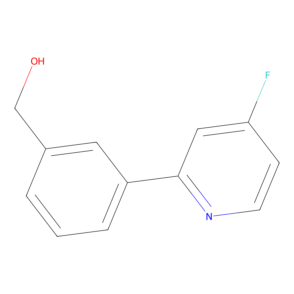 (3-(4-Fluoropyridin-2-yl)phenyl)methanol molecular structure, CAS 1349717-22-1