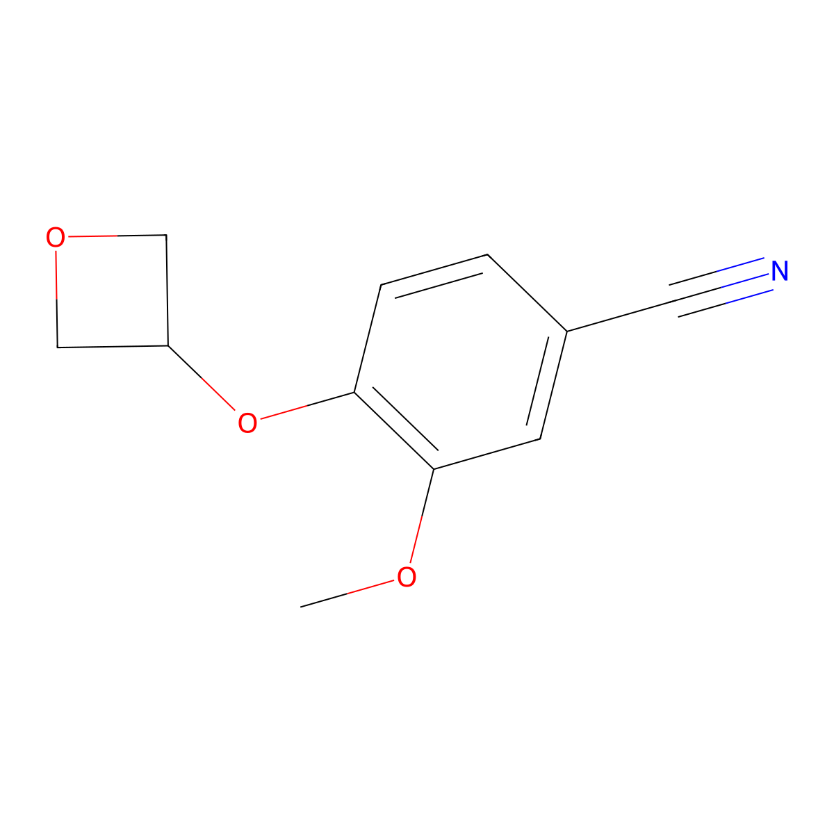 3-Methoxy-4-(oxetan-3-yloxy)-benzonitrile molecular structure, CAS 1349717-26-5