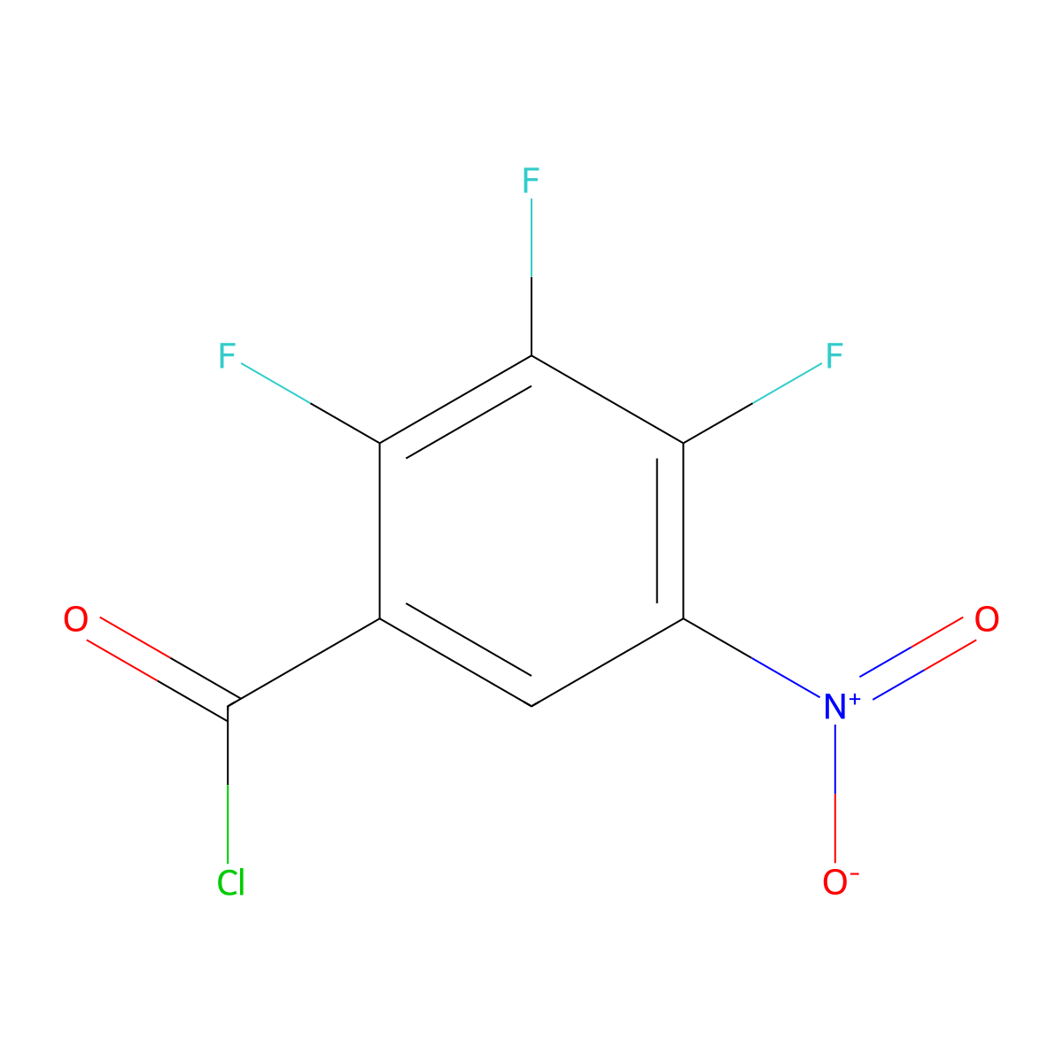 2,3,4-Trifluoro-5-nitrobenzoyl chloride molecular structure, CAS 1349717-28-7