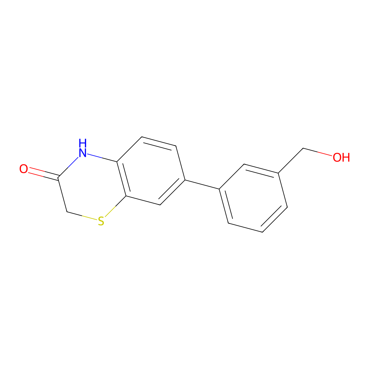 3-(3-Oxo-3,4-dihydro-2H-benzothiazin-7-yl)benzyl alcohol molecular structure, CAS 1349717-29-8