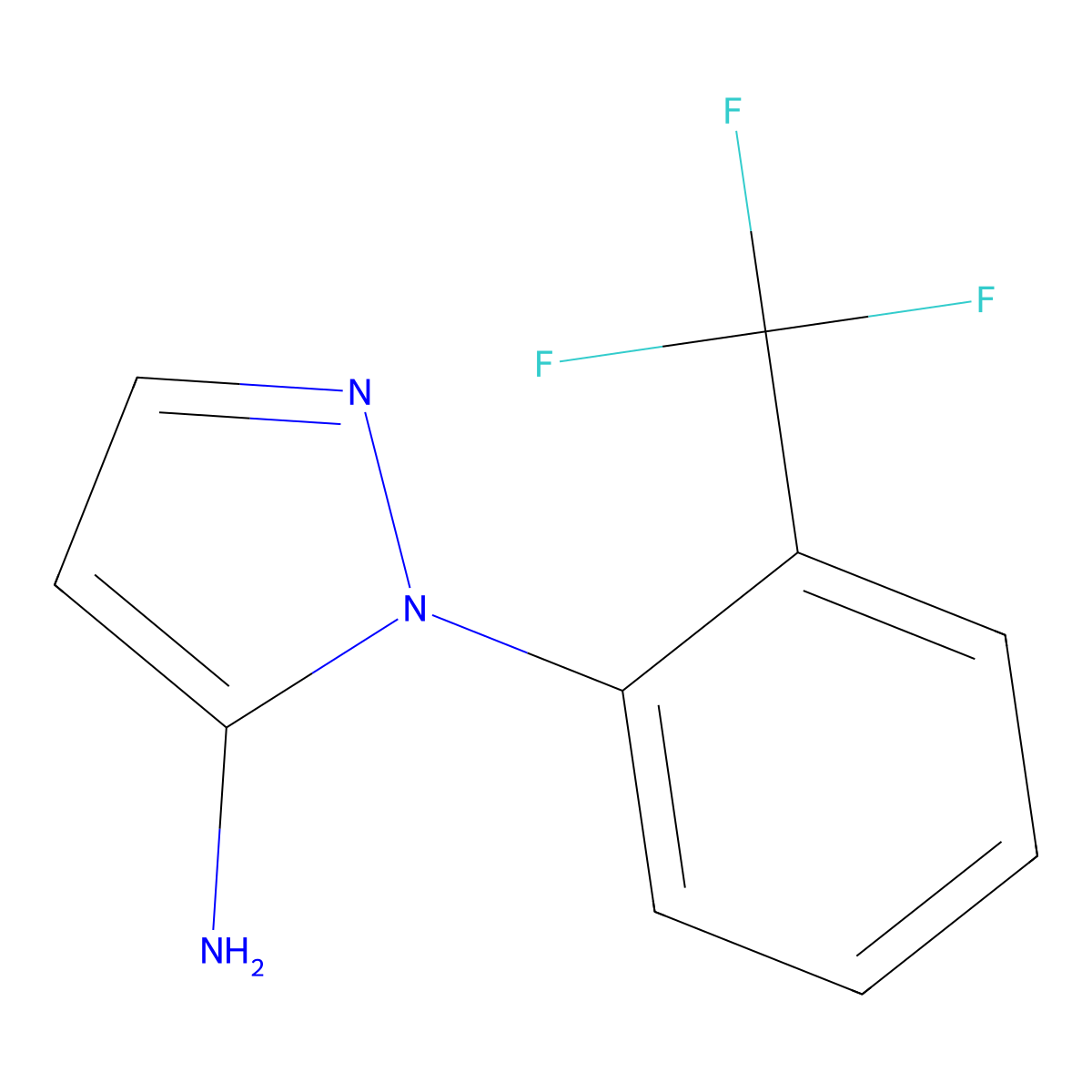 2-(2-Trifluoromethylphenyl)-2H-pyrazol-3-ylamine molecular structure, CAS 1349717-35-6