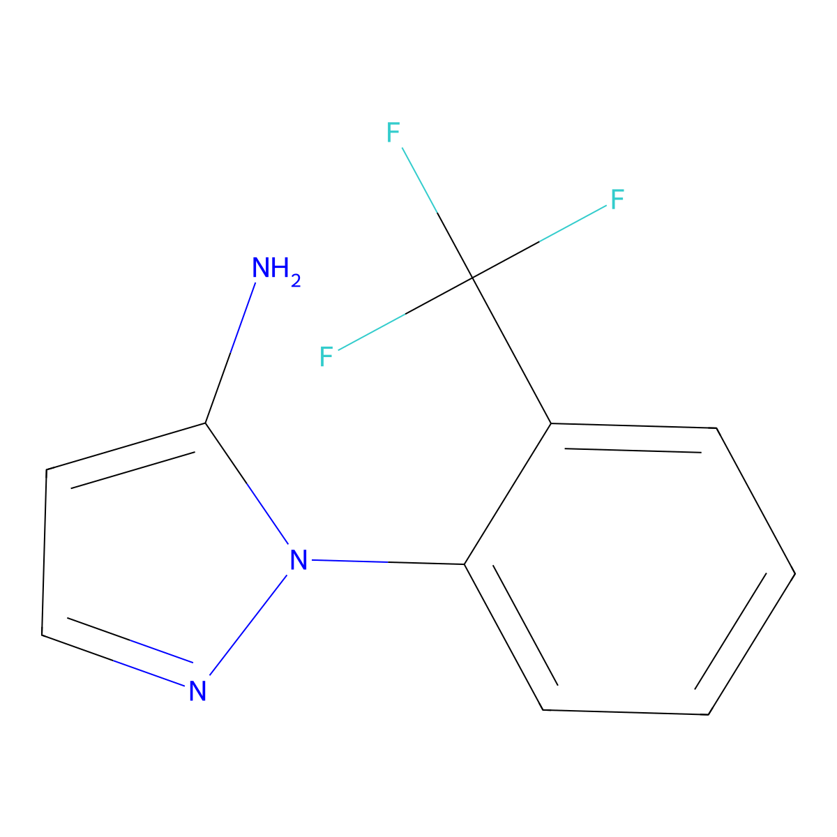2-(2-Trifluoromethylphenyl)-2H-pyrazol-3-ylamine molecular structure, CAS 1349717-35-6
