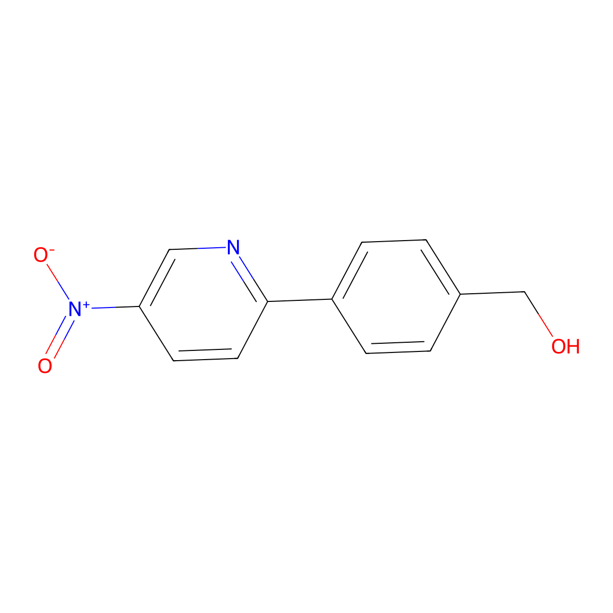 (4-(5-Nitropyridin-2-yl)phenyl)methanol molecular structure, CAS 1349717-37-8