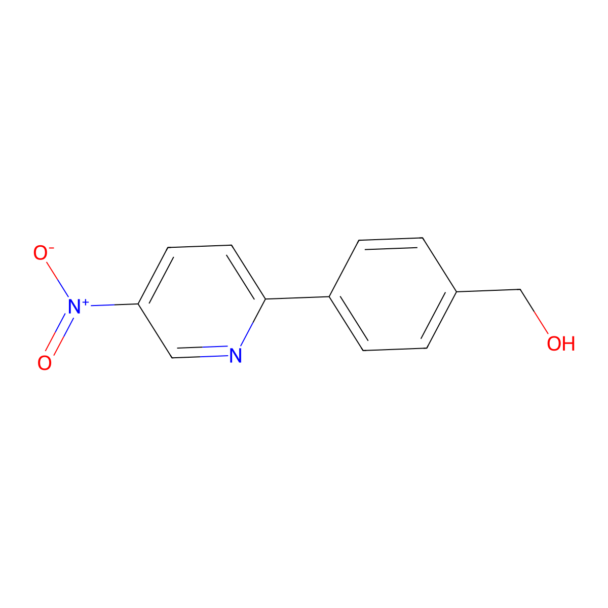 (4-(5-Nitropyridin-2-yl)phenyl)methanol molecular structure, CAS 1349717-37-8